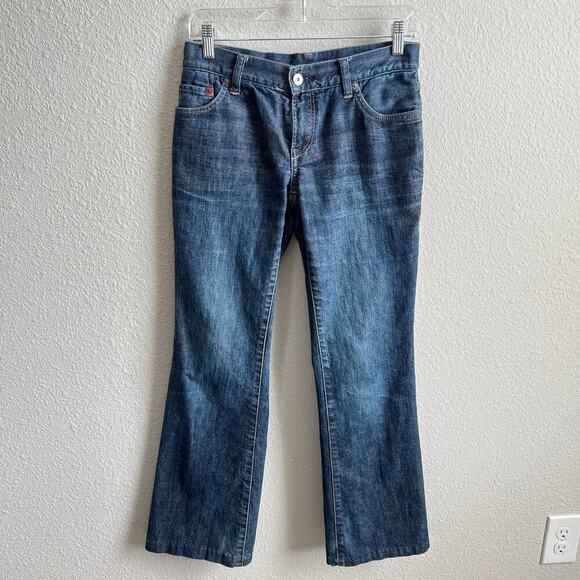 Club Monaco Bootcut Jeans Women's 4 Low Rise Stretch Denim Medium Wash - Picture 1 of 6